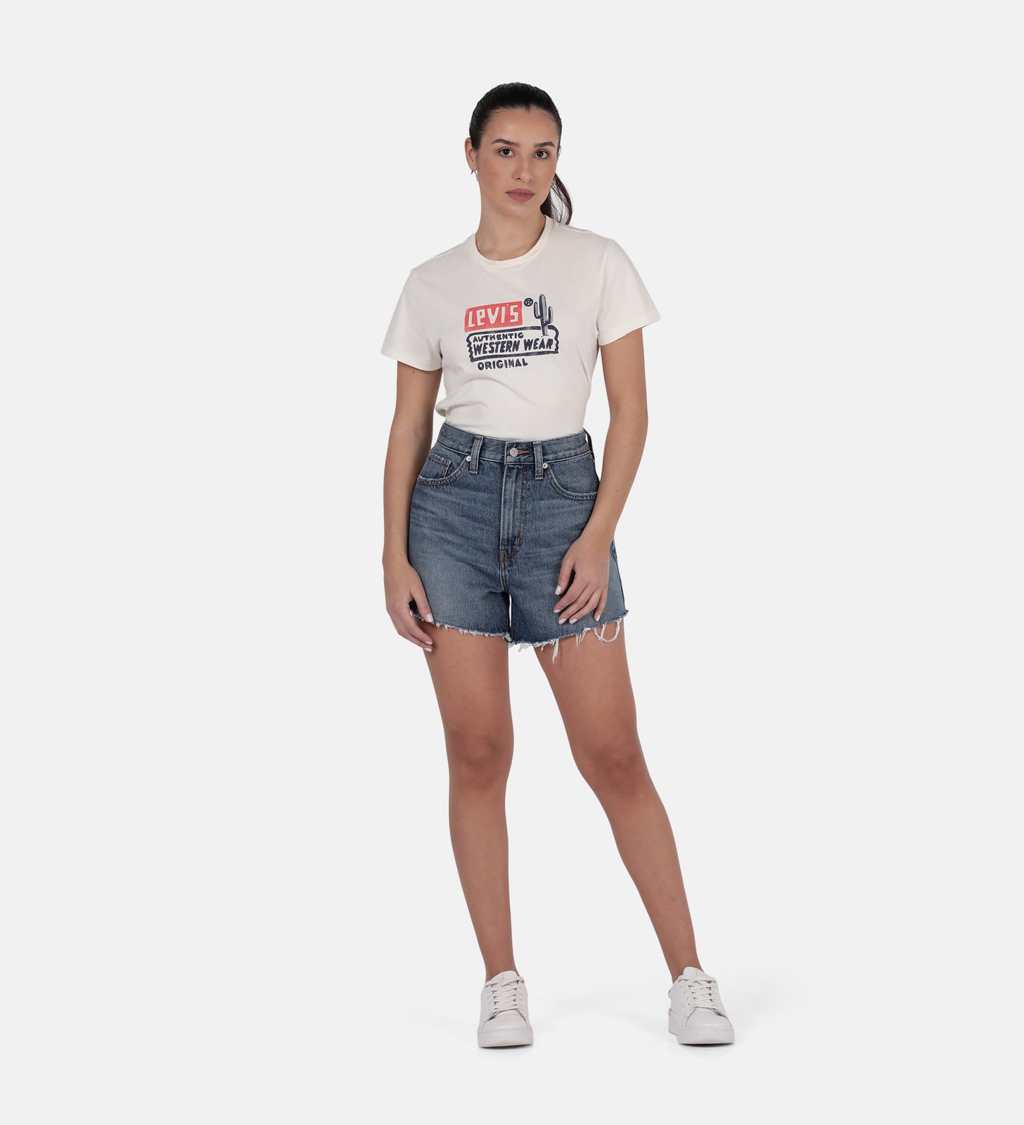 levi's® 高腰牛仔短褲 | 女裝 A1965003025- Medium Indigo – Levi's 香港