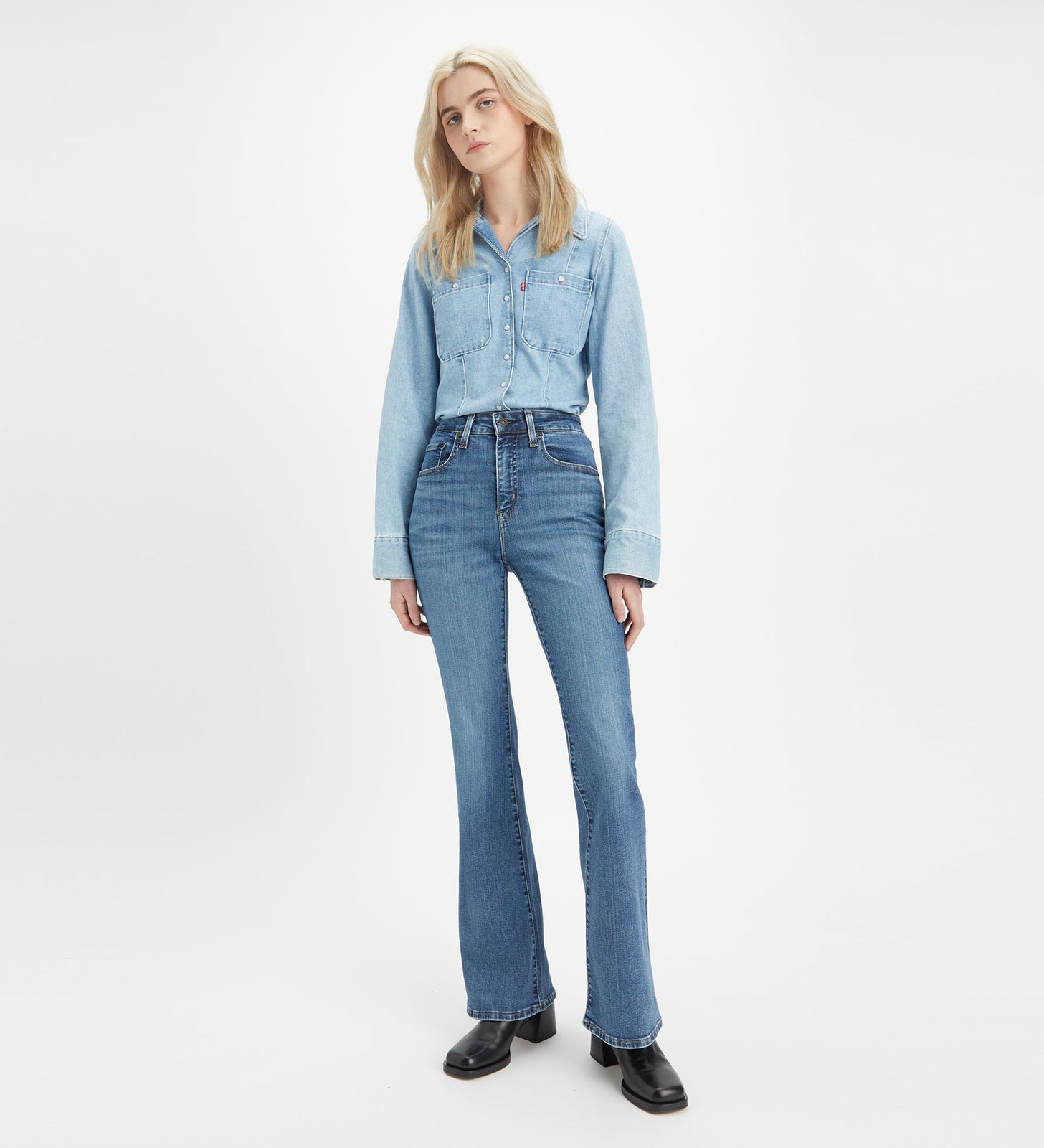 levi's® 726 高腰喇叭牛仔褲 | 女裝 A341000262430 Blue Wave Mid – Levi's 香港