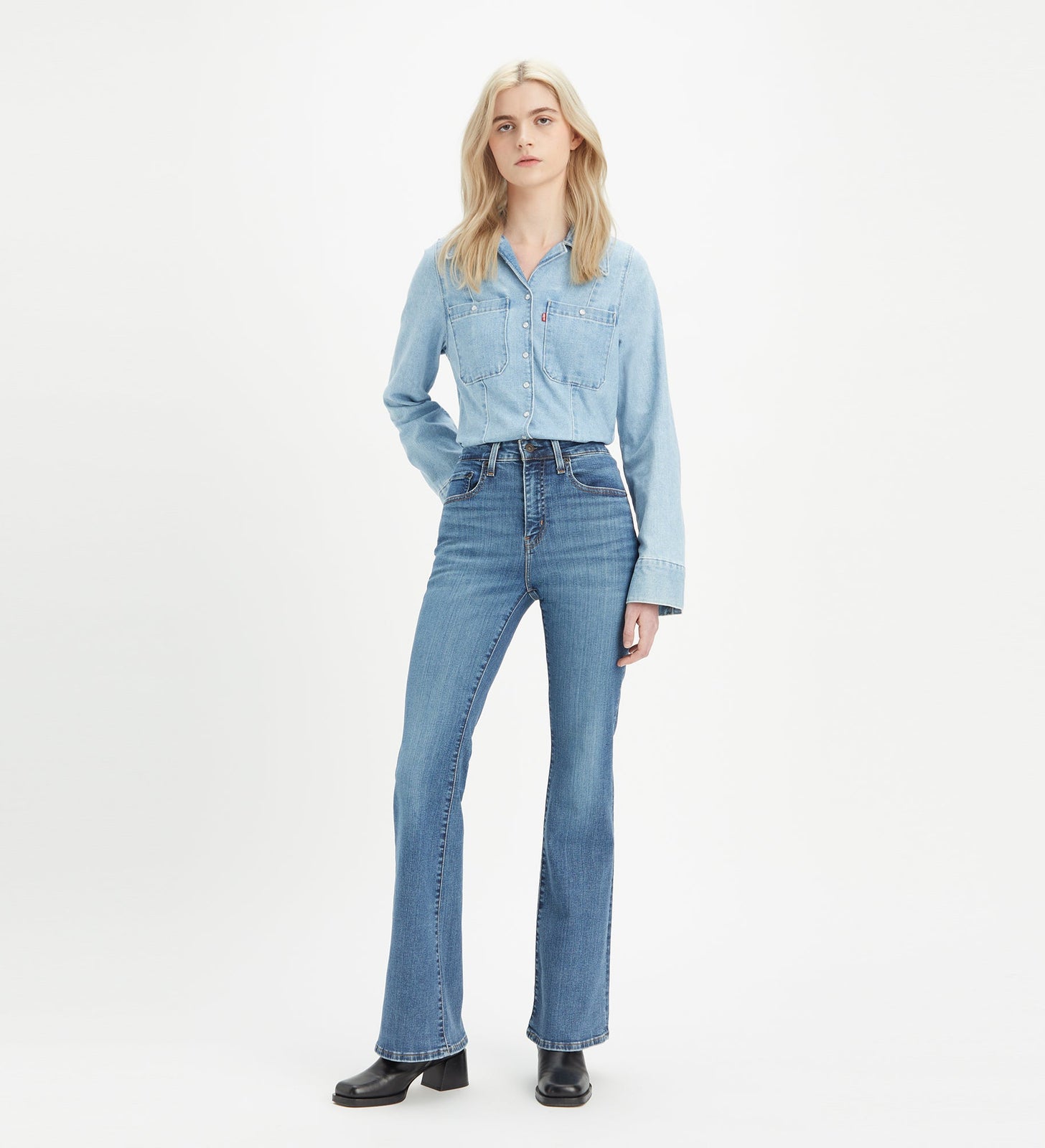 levi's® 726 高腰喇叭牛仔褲 | 女裝 A341000262430 Blue Wave Mid – Levi's 香港