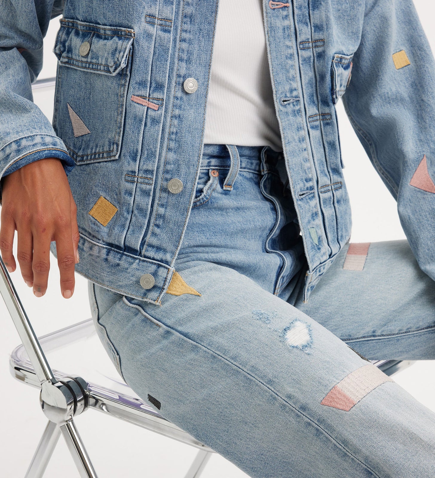 levi's® 日本製直筒牛仔褲 | 女裝 A588800022327 MOJ Kamifubuki - Med Indigo - Worn In – Levi's 香港