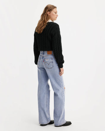 levi's® women's ribcage wide-leg jeans A608100082730 Bin Day - Med Indigo - Worn In  – Levi's Hong Kong