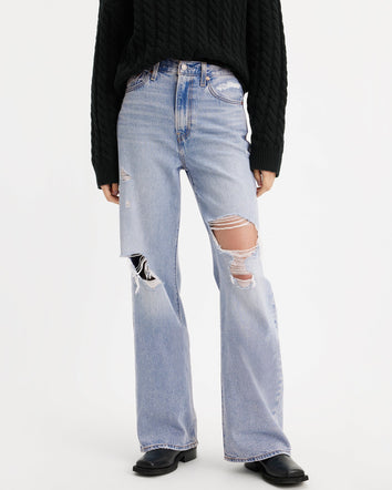 levi's® women's ribcage wide-leg jeans A608100082730 Bin Day - Med Indigo - Worn In  – Levi's Hong Kong