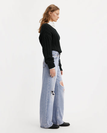 levi's® women's ribcage wide-leg jeans A608100082730 Bin Day - Med Indigo - Worn In  – Levi's Hong Kong
