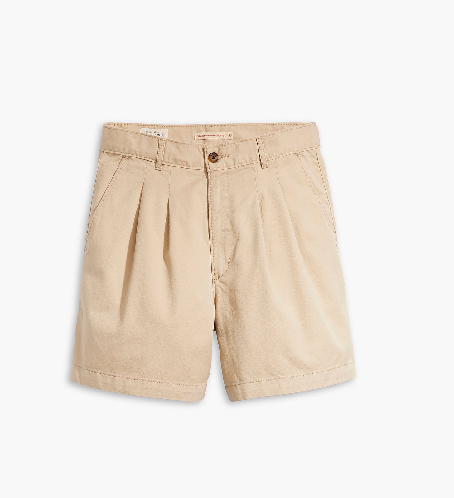levi's® women's pleated trouser shorts A7538000224- Safari – Levi's Hong Kong