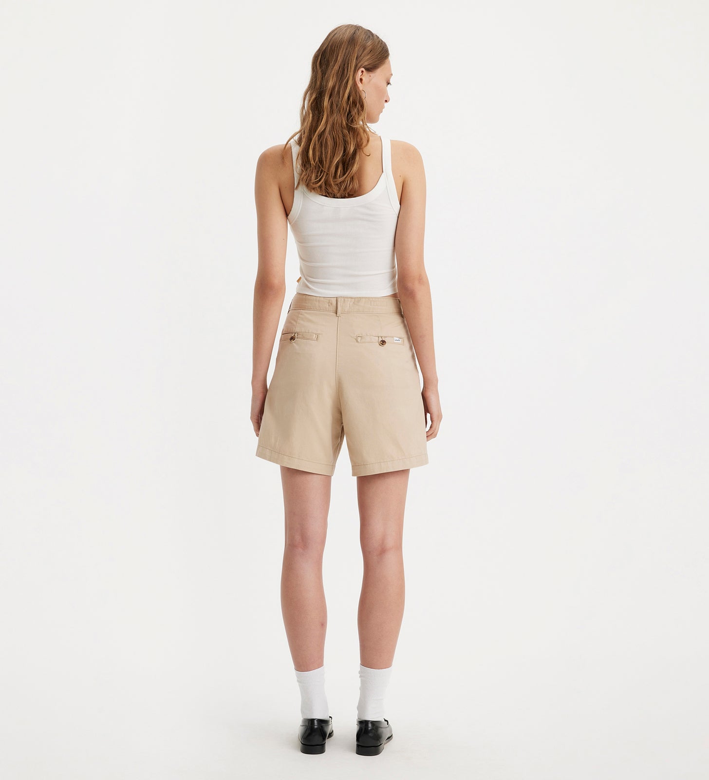 levi's® women's pleated trouser shorts A7538000224- Safari – Levi's Hong Kong