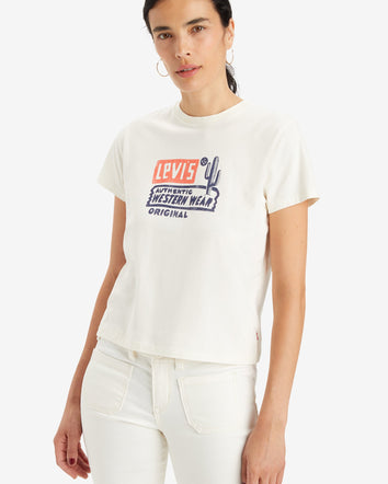 levi's® 女士經典圖案印花tee A22260071XS- Authentic Western Wear Egret - White  – Levi's 香港
