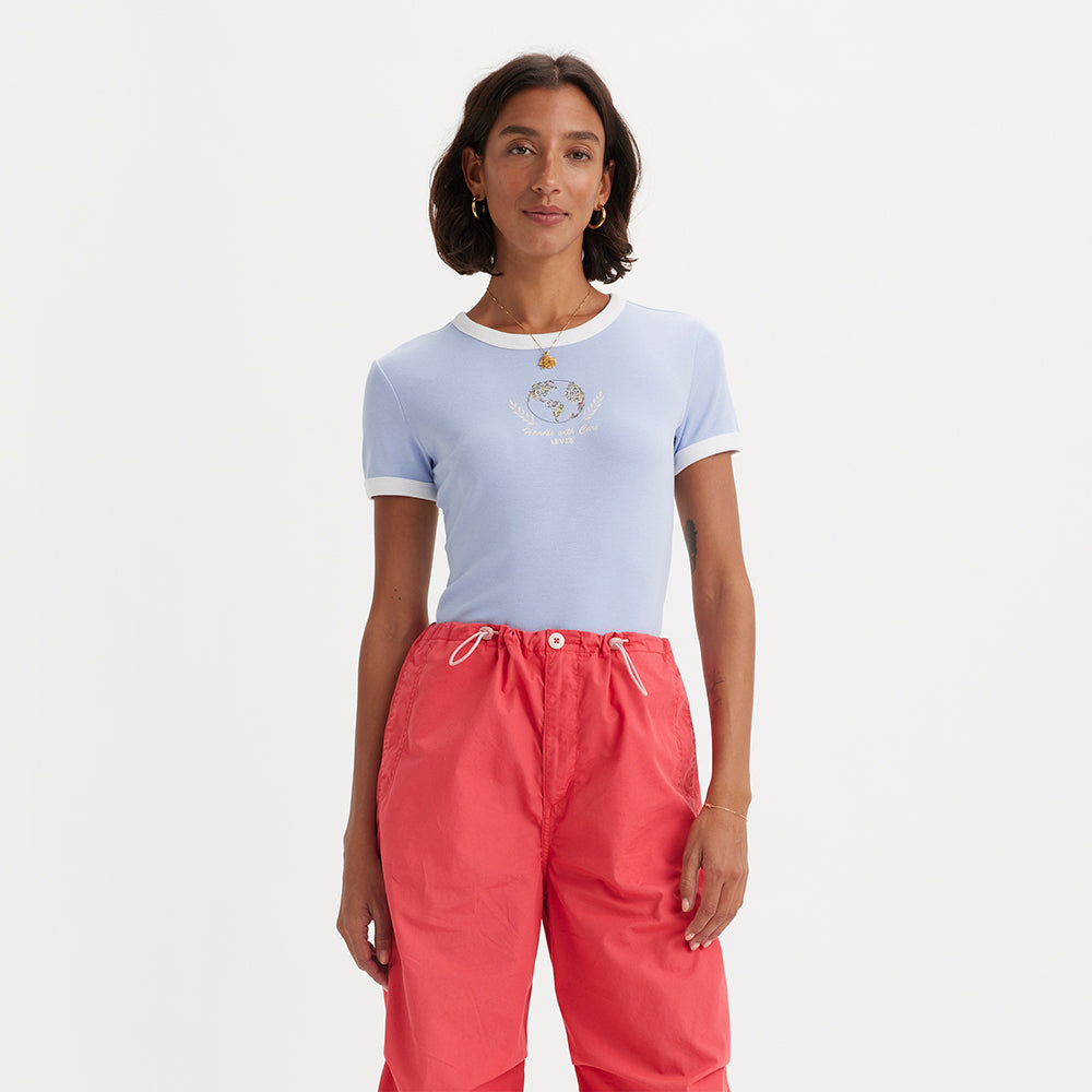 levi's® rickie 圖案t恤 | 女裝 A35190016XS- Blue – Levi's 香港