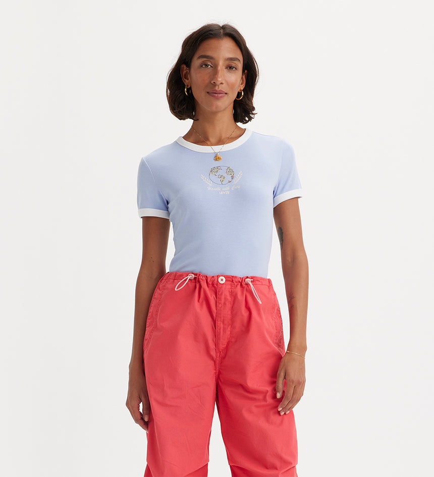 levi's® women's graphic rickie t-shirt A35190016S- Blue – Levi's Hong Kong