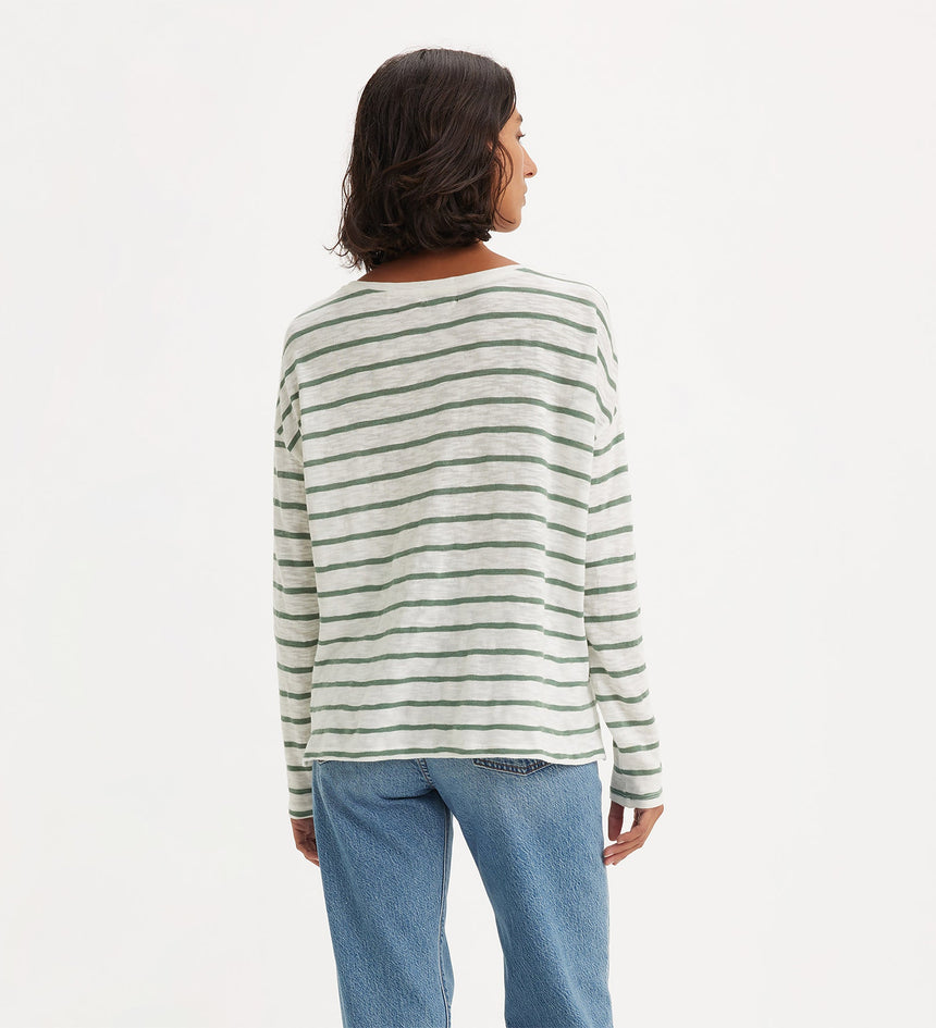 levi's® women's margot long-sleeve t-shirt A72480001XS- Saint Stripe Dark Forest – Levi's Hong Kong