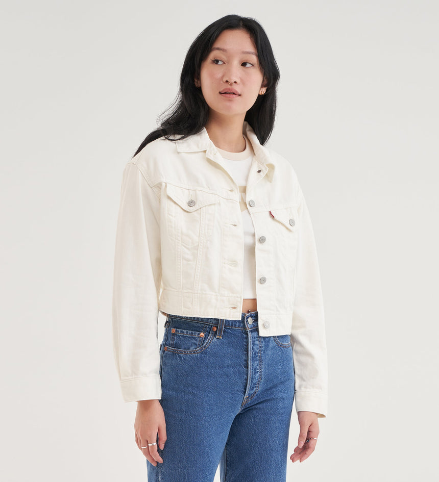 Levis jean jacket white cheap