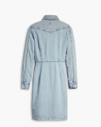 levi's® 牛仔西式連身裙 | 女裝 A75650001XXS- Medium Indigo - Worn In - Blue  – Levi's 香港