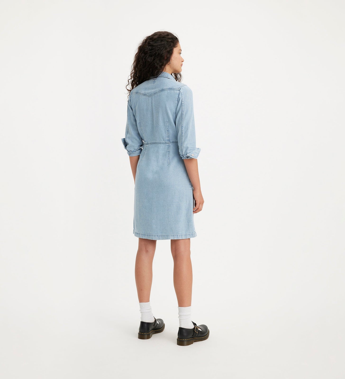 levi's® 牛仔西式連身裙 | 女裝 A75650001XXS- Medium Indigo - Worn In - Blue – Levi's 香港