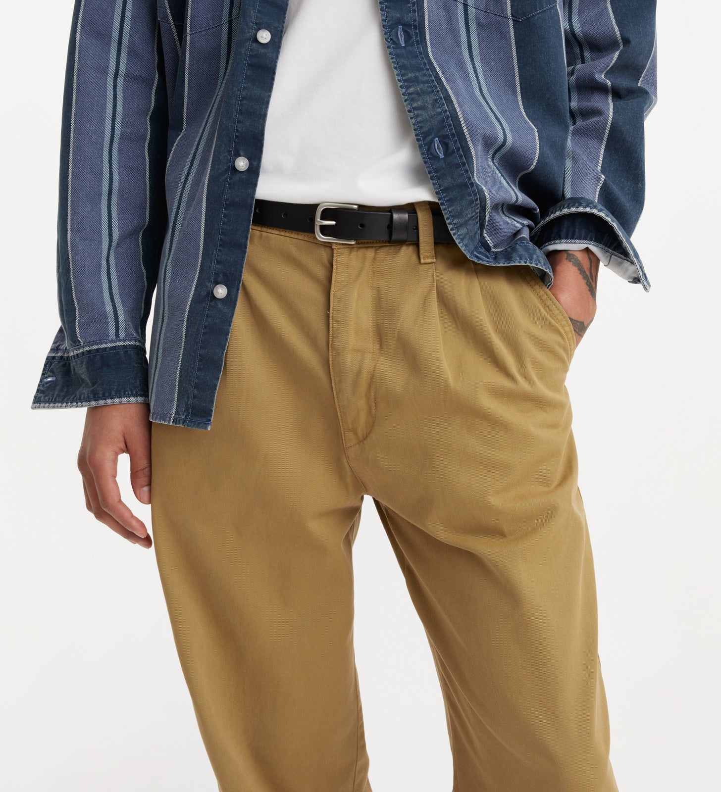 levi's® men's xx chino loose straight pleated pants A921100062832 British Khaki Non-stretch Twill Garment Dye – Levi's Hong Kong