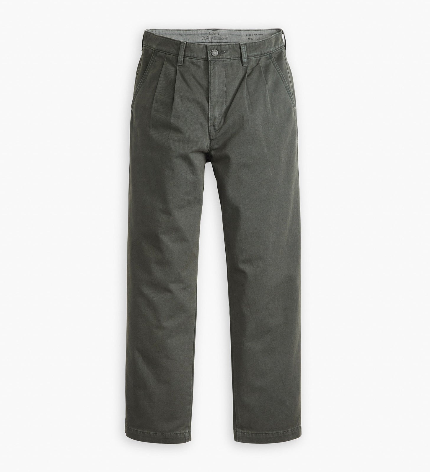 levi's® men's xx chino loose straight pleated pants A921100073032 Pirate Black Non-stretch Twill Garment Dye – Levi's Hong Kong