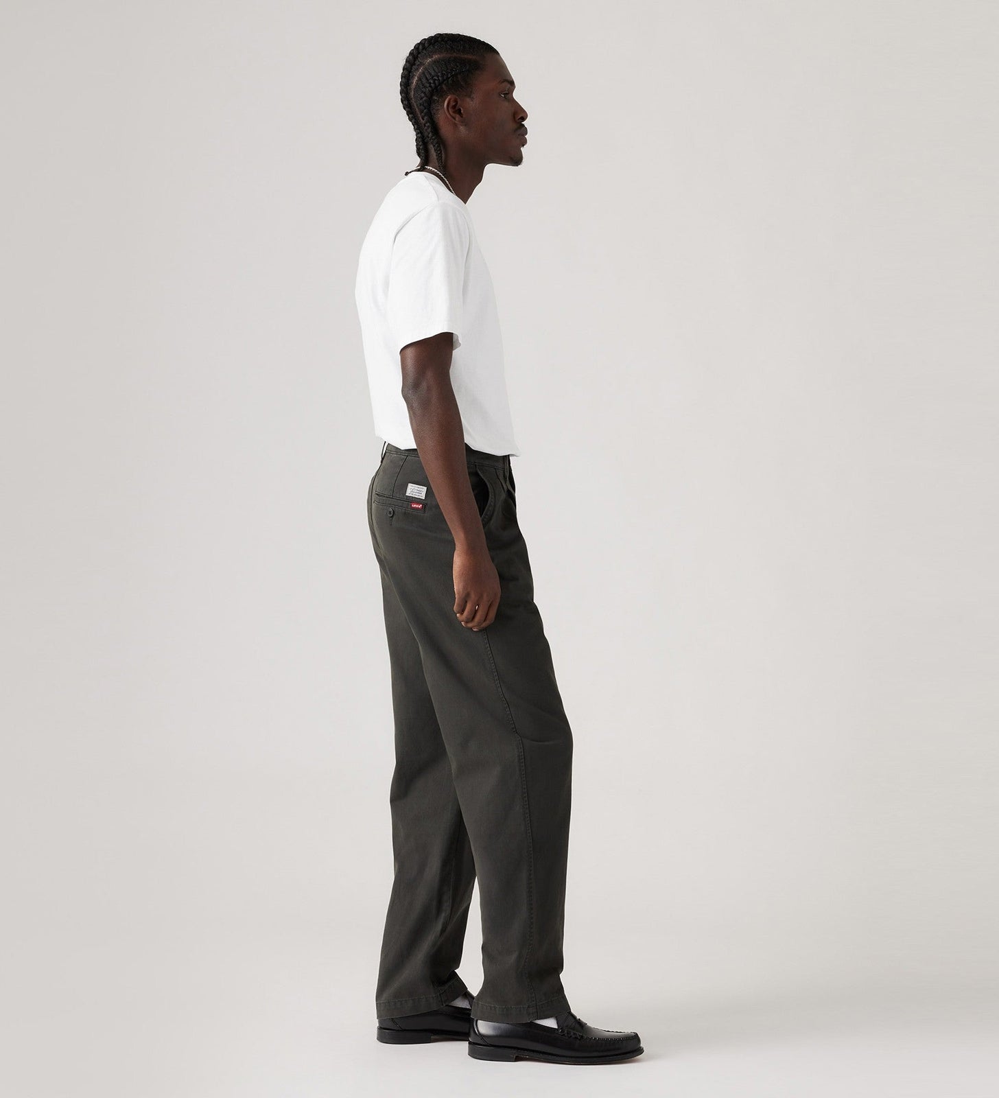 levi's® men's xx chino loose straight pleated pants A921100073032 Pirate Black Non-stretch Twill Garment Dye – Levi's Hong Kong