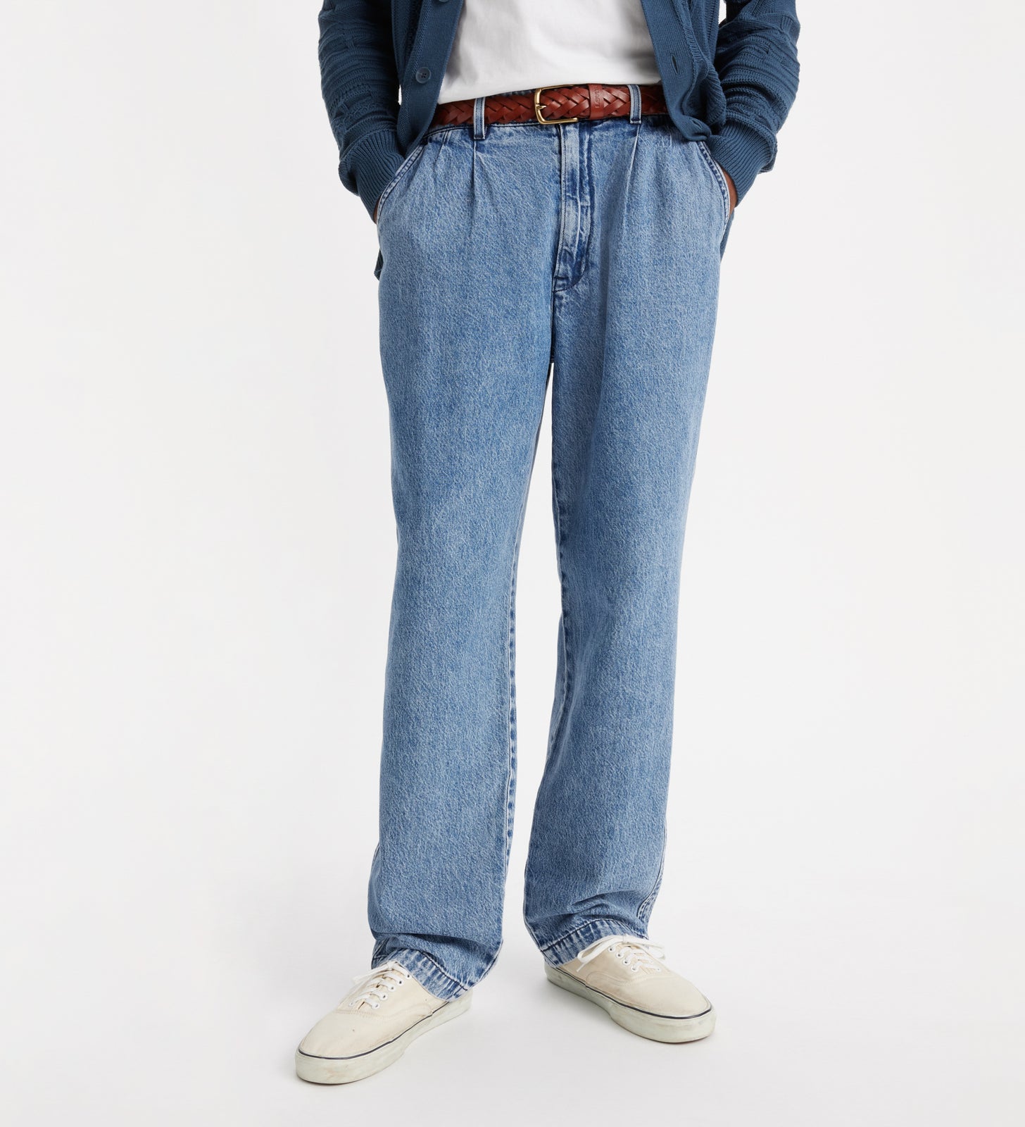 levi's® men's xx chino loose straight pleated pants A921100083032 Quarter Past Mid-Wash Denim – Levi's Hong Kong