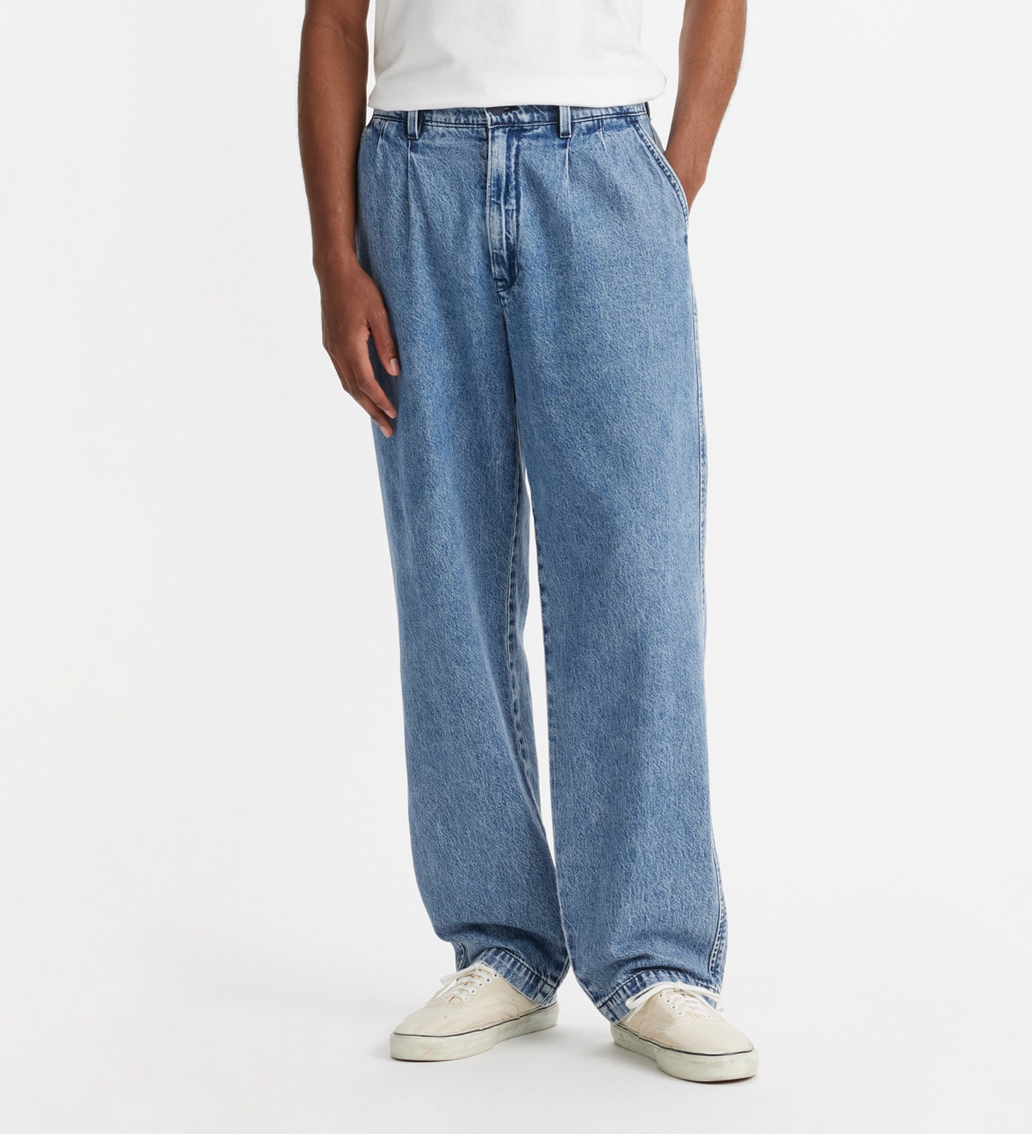 levi's® men's xx chino loose straight pleated pants A921100083032 Quarter Past Mid-Wash Denim – Levi's Hong Kong