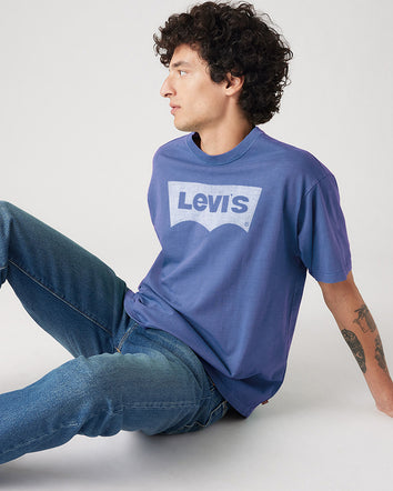 levi's® men's graphic vintage fit t-shirt 873730211XS- Wonky Batwing Garment Dye Bleached Denim  – Levi's Hong Kong
