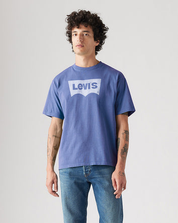 levi's® men's graphic vintage fit t-shirt 873730211XS- Wonky Batwing Garment Dye Bleached Denim  – Levi's Hong Kong