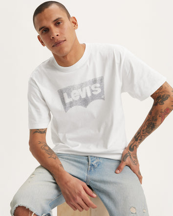 levi's® 印花復古版型t-shirt | 男裝 873730212XS- Wonky Batwing White+  – Levi's 香港