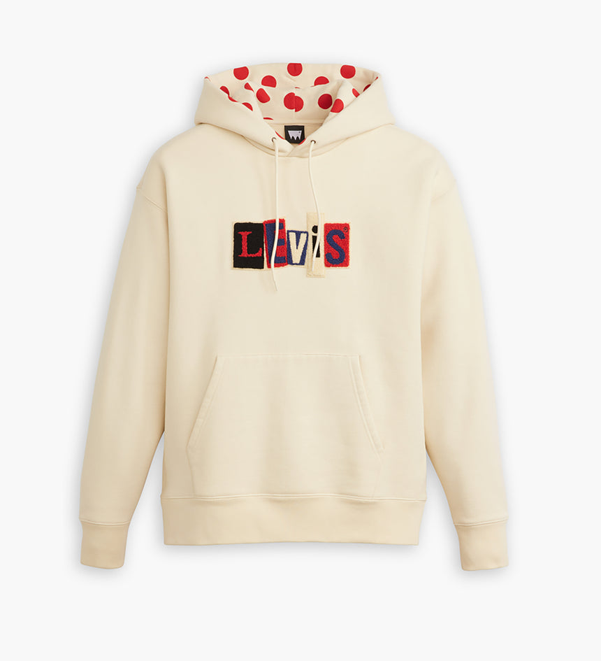 levi’s® skateboarding men’s hooded sweatshirt A10080014S- Angora Dots Cream And Red – Levi's Hong Kong