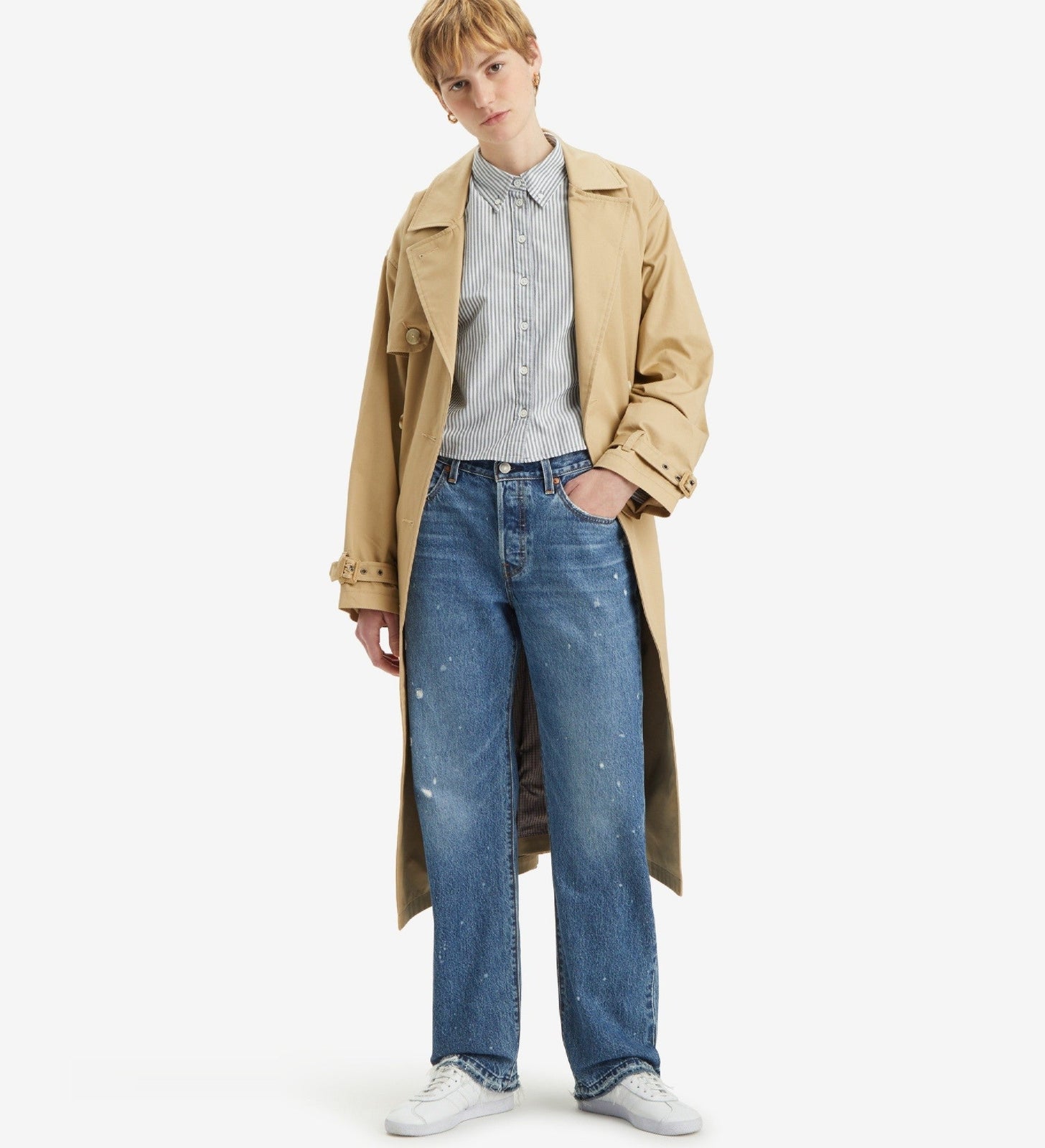 levi's® 501 90年代 直腳剪裁牛仔褲 | 女裝 A195900522428 Micro Damage – Levi's 香港