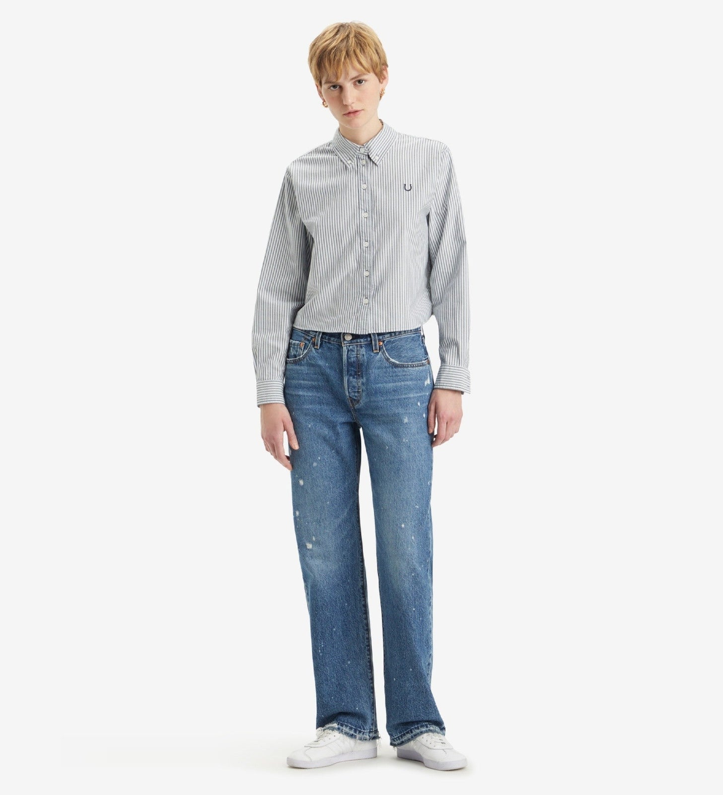 levi's® 501 90年代 直腳剪裁牛仔褲 | 女裝 A195900522428 Micro Damage – Levi's 香港
