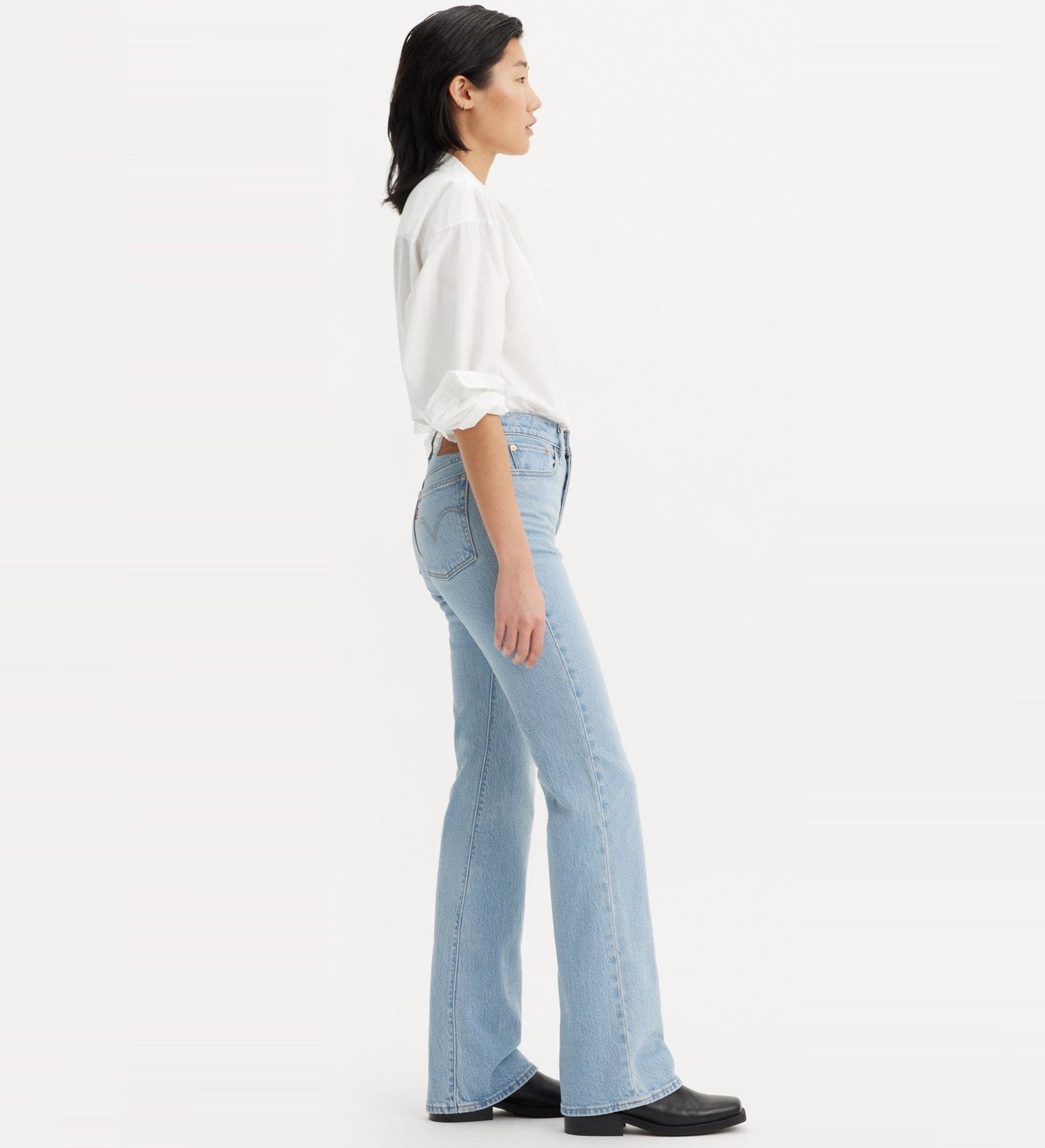 levi's® wedgie 高腰修身排釦直筒靴型牛仔褲 | 女裝 A871000032530 Hazy Shades – Levi's 香港