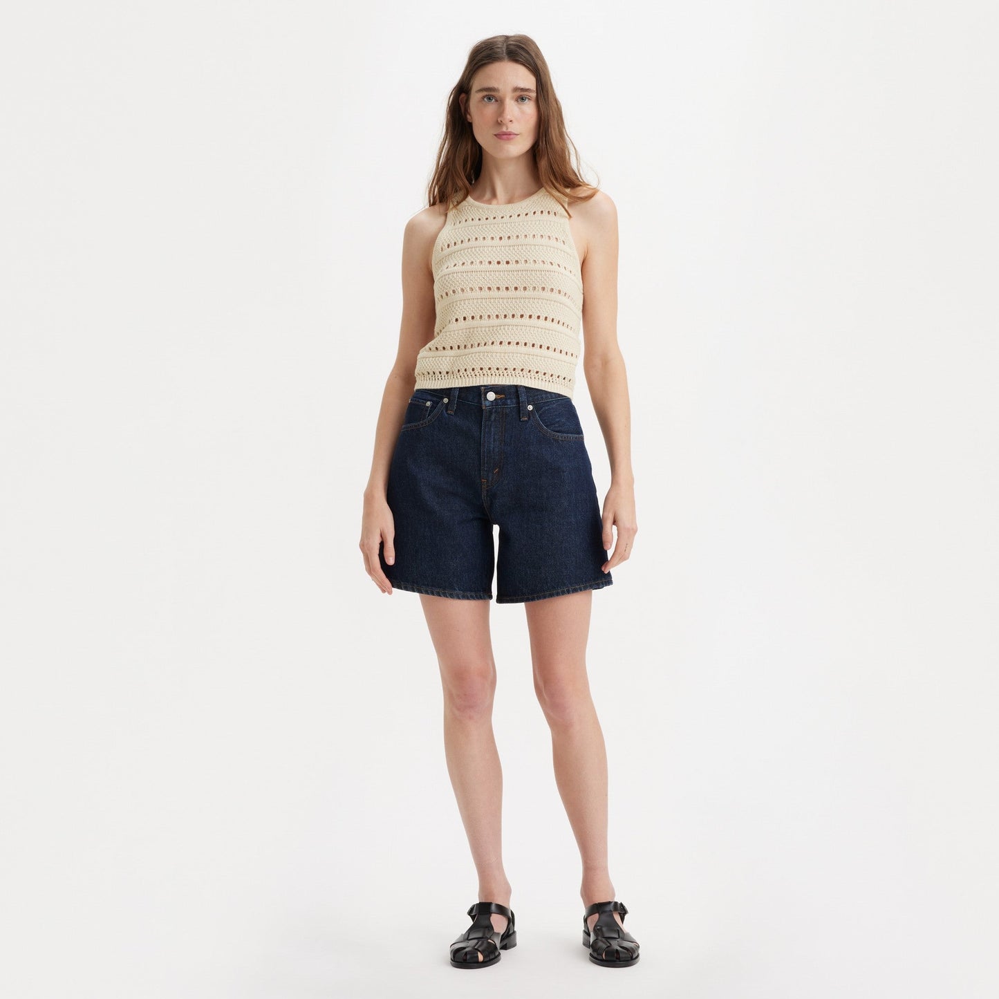 Levi's® 高腰 BAGGY 寬鬆短褲|女裝