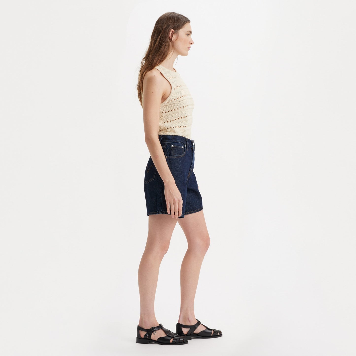 Levi's® 高腰 BAGGY 寬鬆短褲|女裝