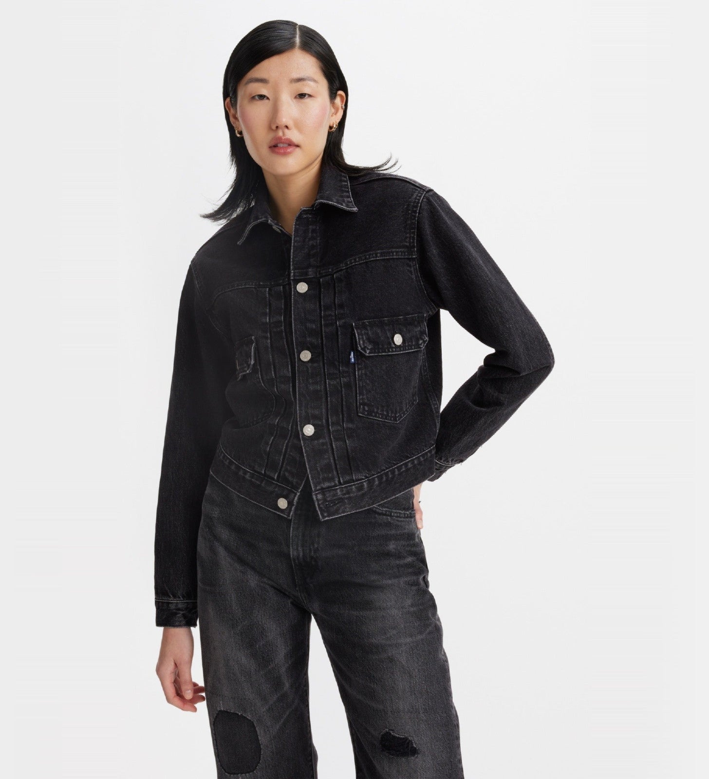 levi’s® women’s made of japan denim type ii trucker jacket A58840002S- Moj Platinum – Levi's Hong Kong