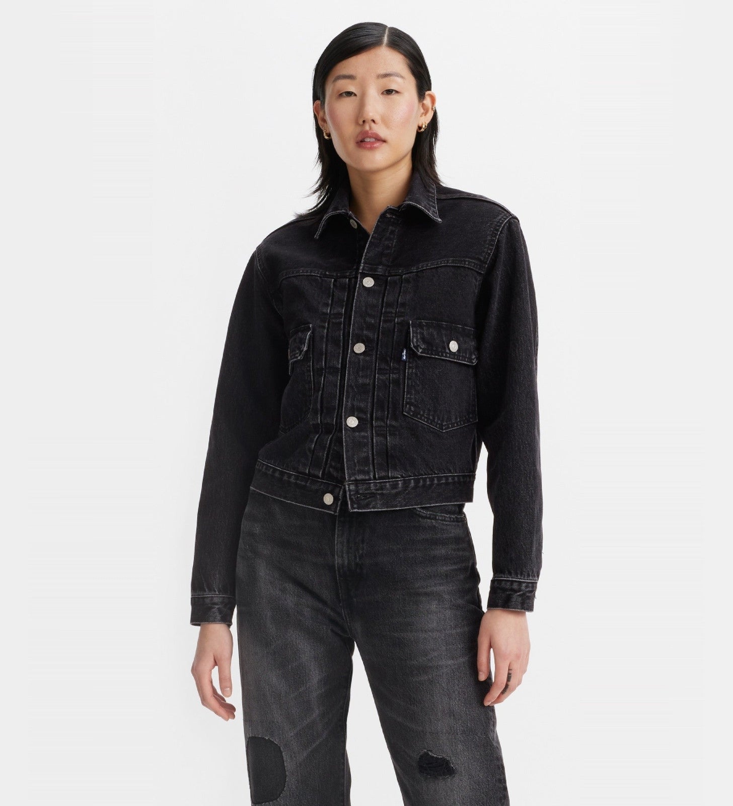levi’s® women’s made of japan denim type ii trucker jacket A58840002S- Moj Platinum – Levi's Hong Kong