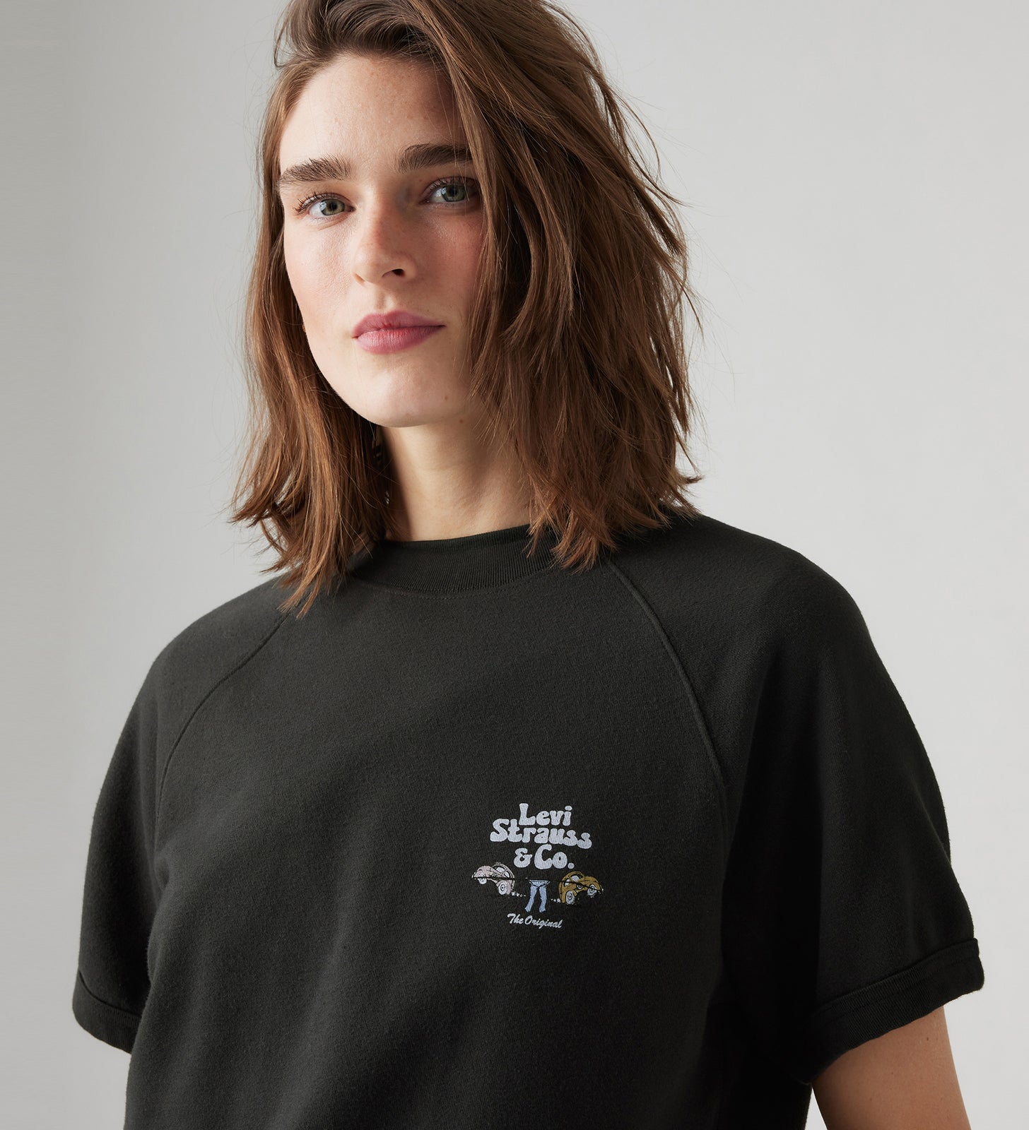 levi's® 圖案海軍風短袖衛衣| 女裝 A73950005XS- Hippie Pull Fleece Pirate Black – Levi's 香港
