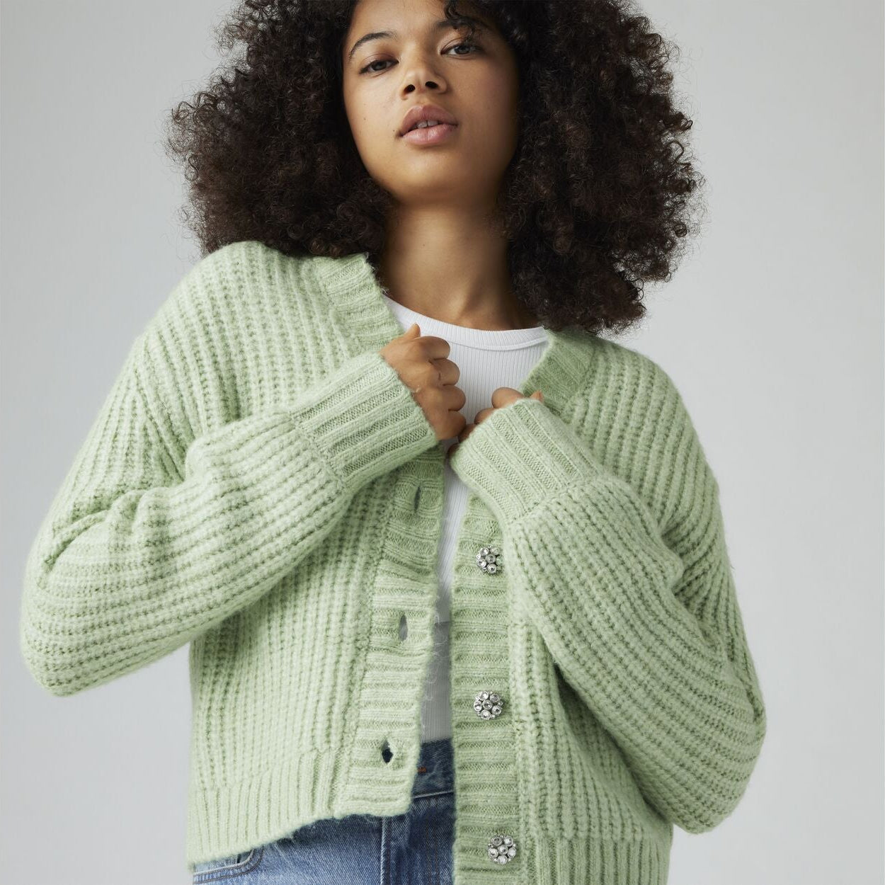 levi's® gala fairisle開襟毛衣| 女裝 A88990002XXS- Cameo Green – Levi's 香港