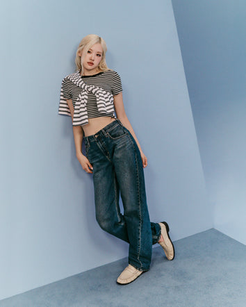 rosé朴彩英同款 levi's® 寬鬆錐形牛仔褲 | 女裝 0083N00492431 Medium Indigo  – Levi's 香港