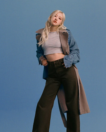rosé朴彩英同款 levi's® jordan 牛仔襯衫 | 女裝 007WZ0011XS- Losing My Mind - Blue  – Levi's 香港