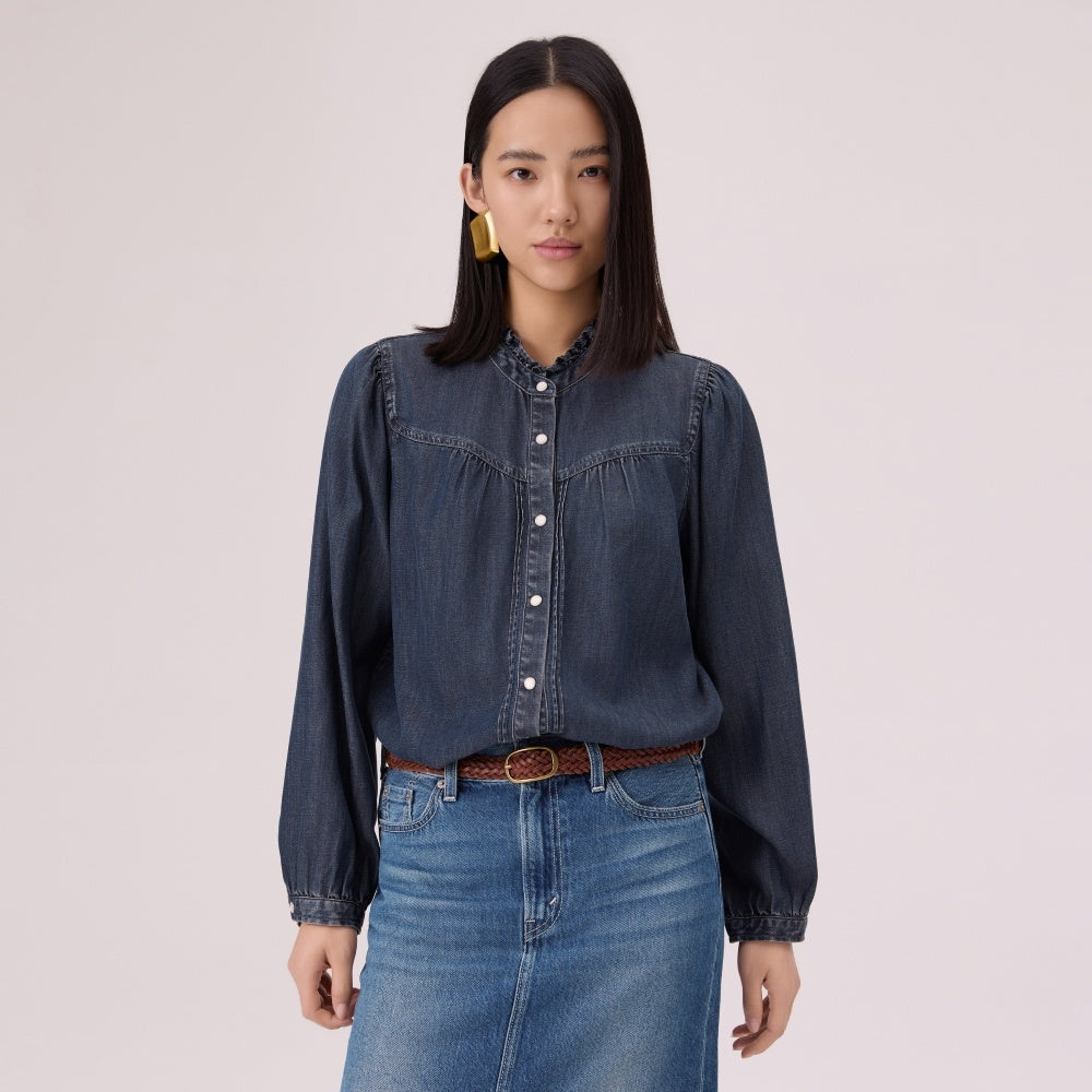 levi's® indigo tencel western shirt 006QH0001XS- Dark Wash – Levi's Hong Kong