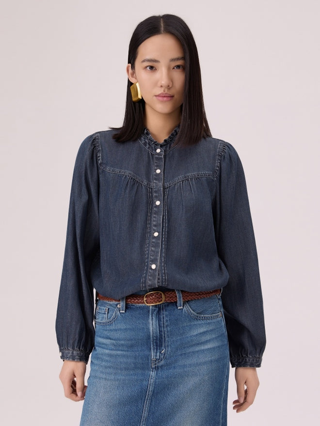 levi's® indigo tencel western shirt 006QH0001XS- Dark Wash  – Levi's Hong Kong