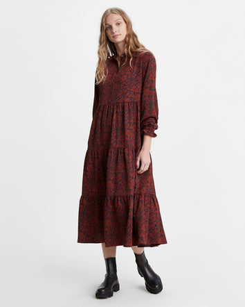 marion ls dress night garden caviar print 292780001XS- Night Garden Caviar  – Levi's Hong Kong