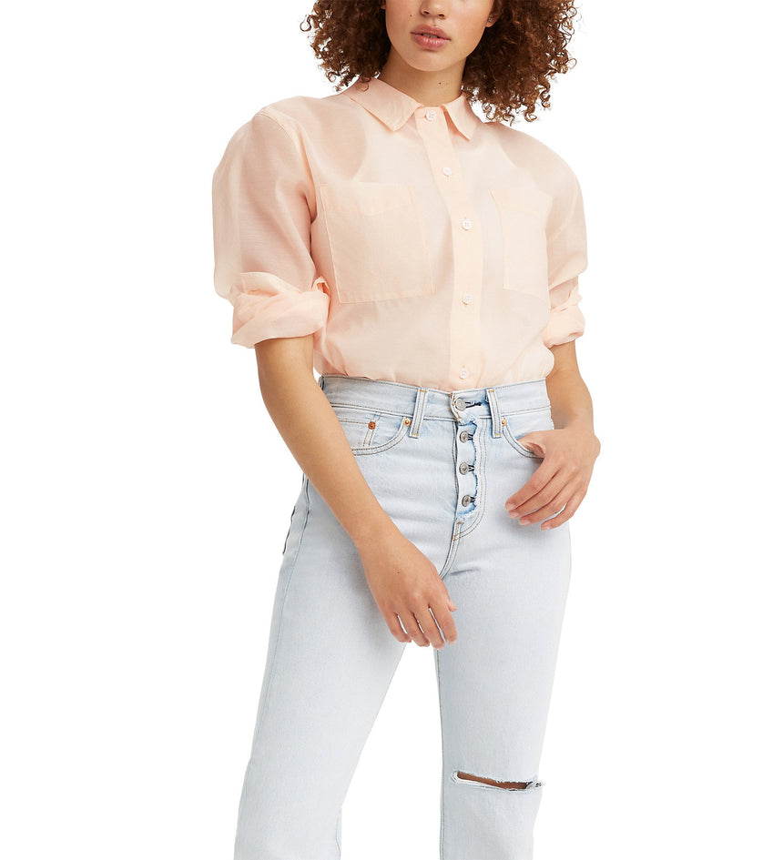 levi's® women's zoey sheer utility shirt 293730005XS- Scallop Shell – Levi's Hong Kong
