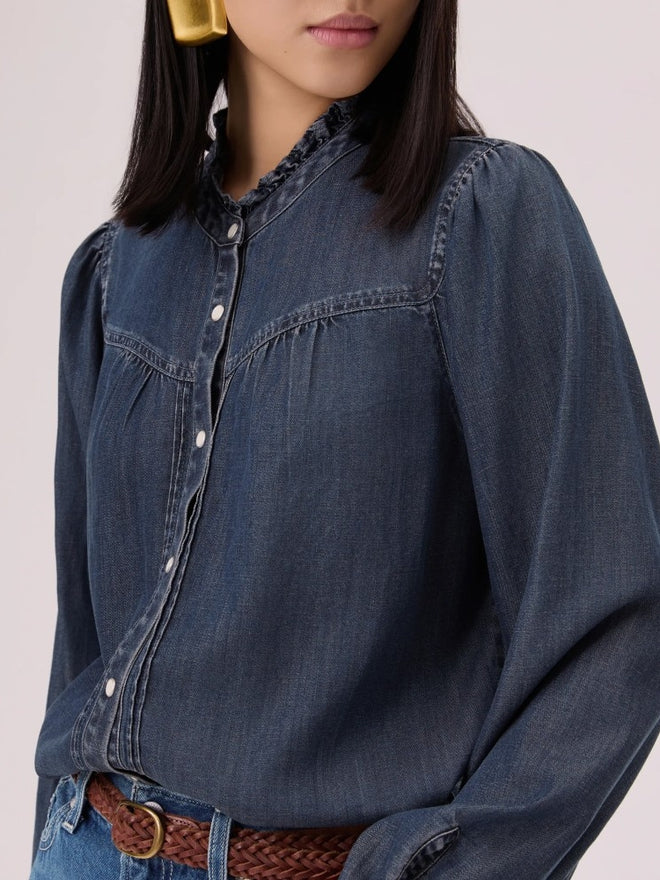 levi's® indigo tencel western shirt 006QH0001XS- Dark Wash  – Levi's Hong Kong