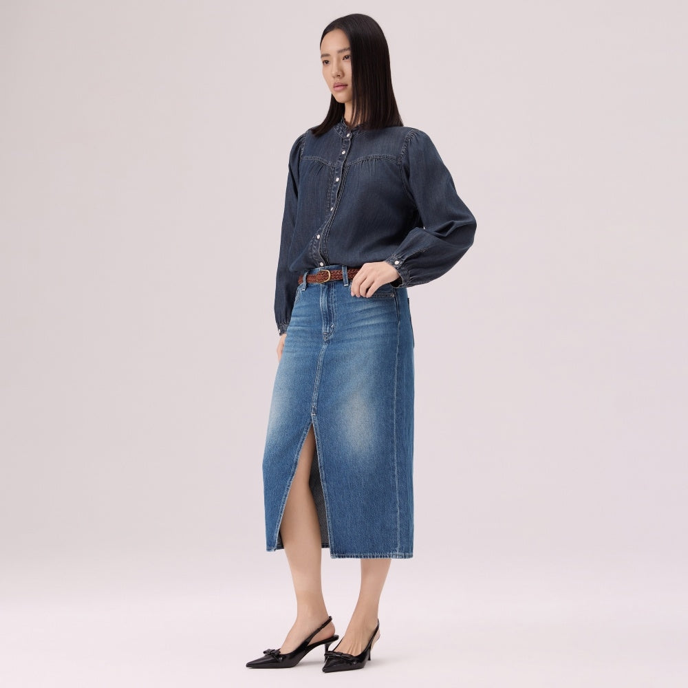  levi's® performance cool 涼感直筒牛仔裙 | 女裝 006RC000124- Indigo – Levi's 香港