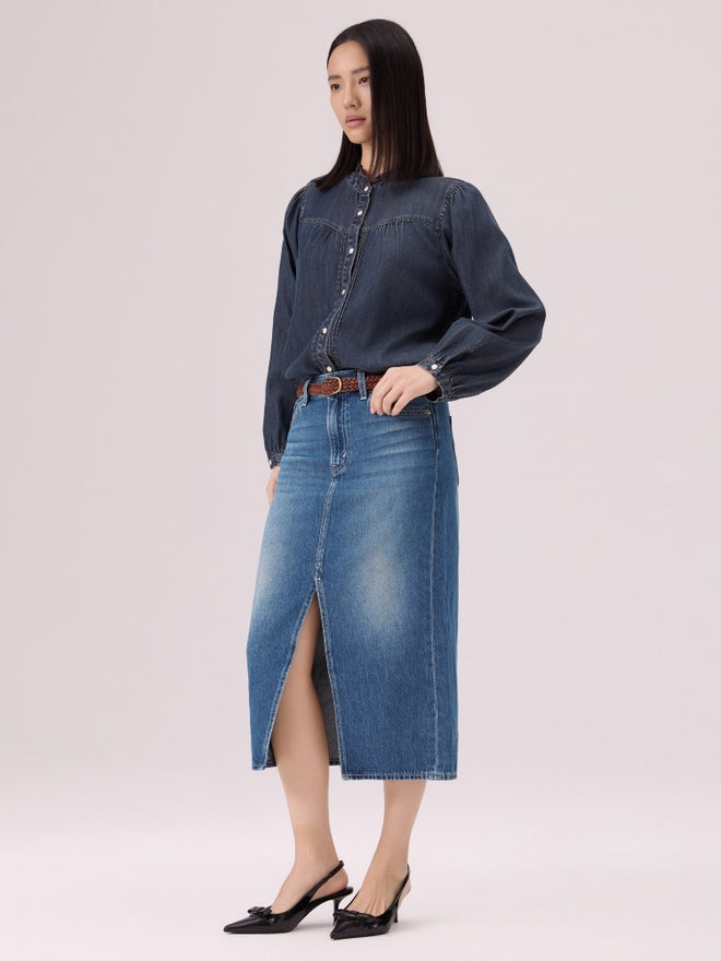  levi's® performance cool 涼感直筒牛仔裙 | 女裝 006RC000124- Indigo  – Levi's 香港