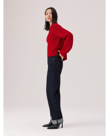 levi's® ribcage 高腰直筒牛仔褲 | 女裝 7907800662530 Indigo  – Levi's 香港