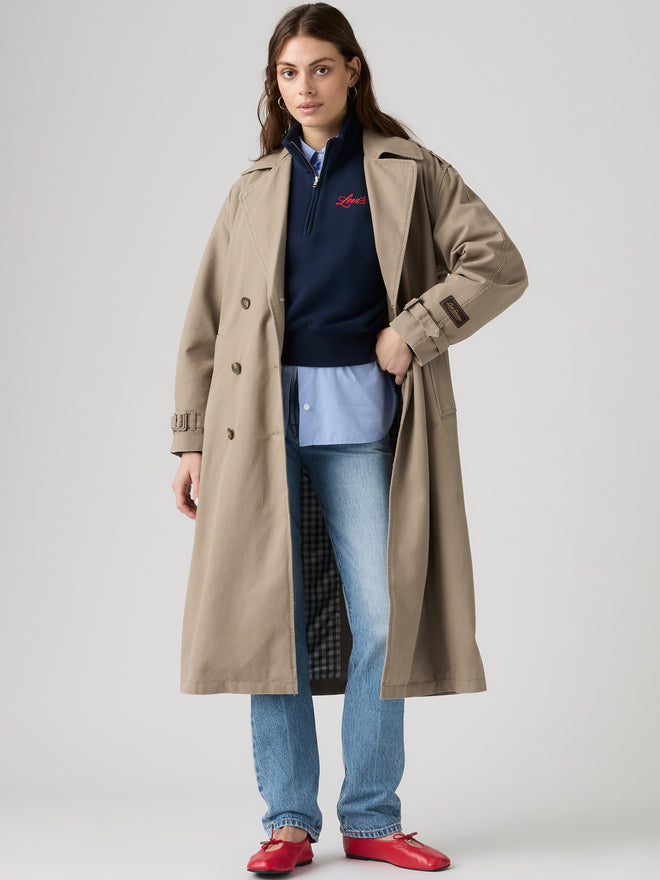 rosé's style levi's® women's serena trench coat 006RW0004XXS- Fallen Rock - Brown  – Levi's Hong Kong