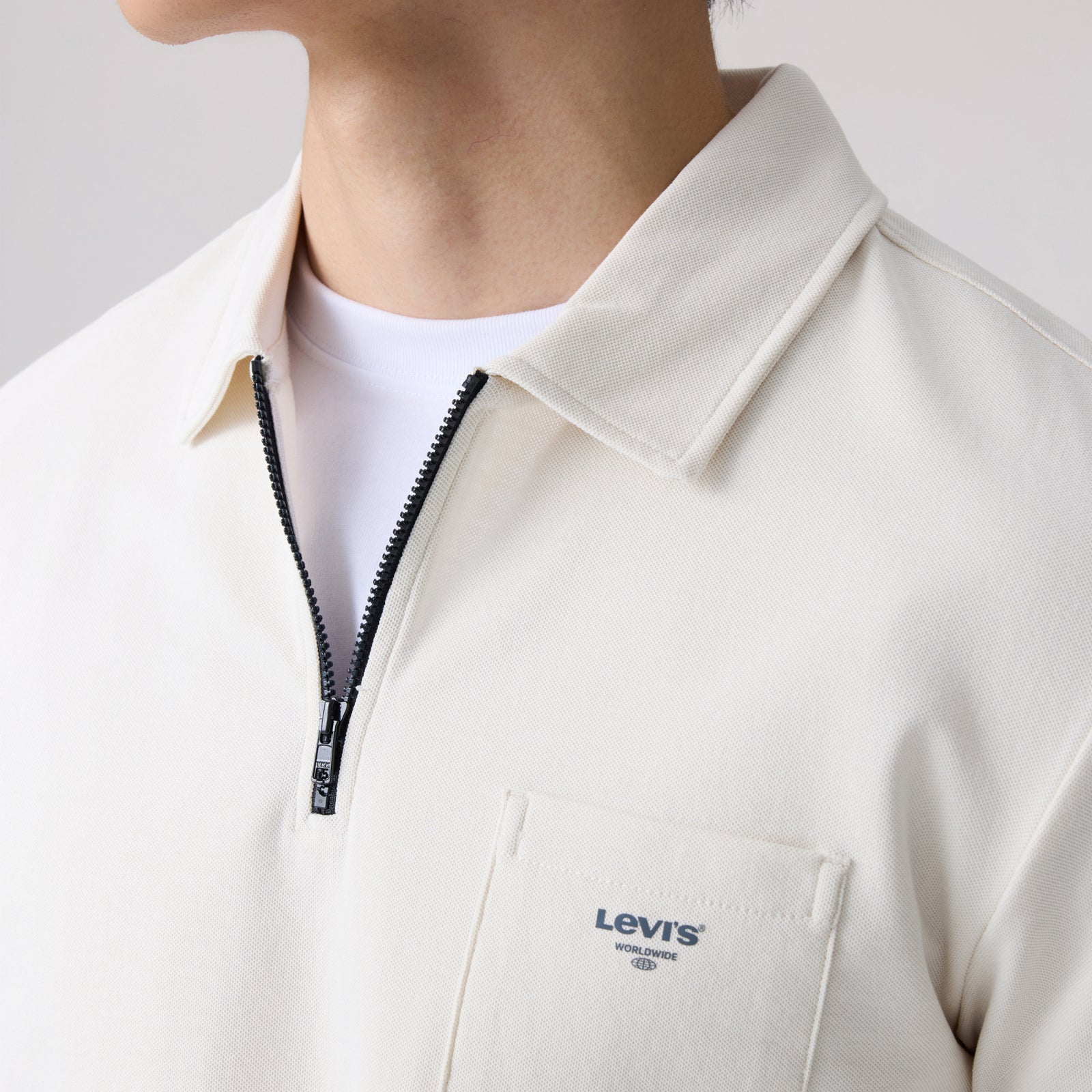  levi's® sorona® 涼感寬鬆 polo 恤 | 男裝 006P10000S- White – Levi's 香港