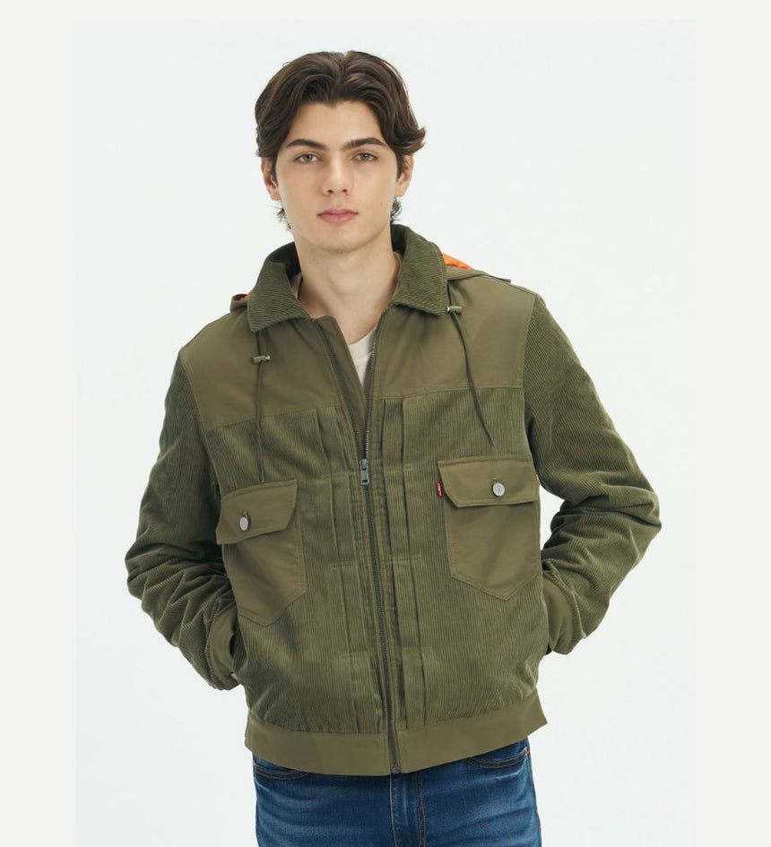 levi's® men's cotton jacket 004YS0001S- Green – Levi's Hong Kong