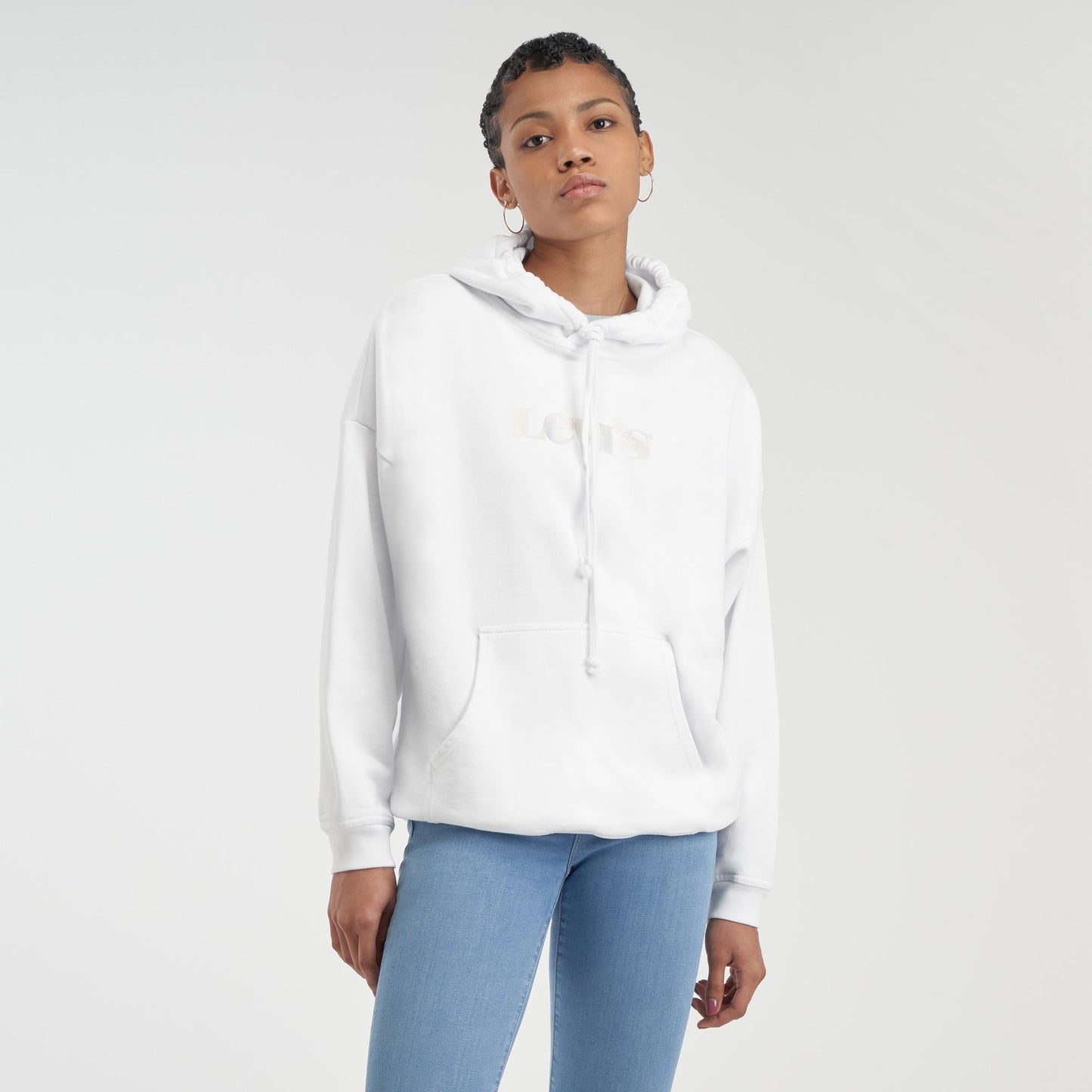 彩色Levi's® Logo 印字寬鬆連帽抽繩衛衣 | 女裝