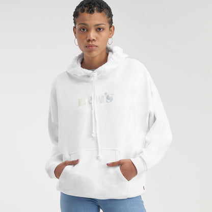 彩色Levi's® Logo 印字寬鬆連帽抽繩衛衣 | 女裝