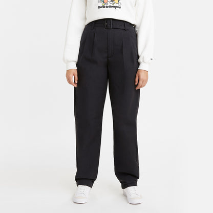 Levi's® 黑色上闊下窄高腰鬆身休閒褲 | 女裝